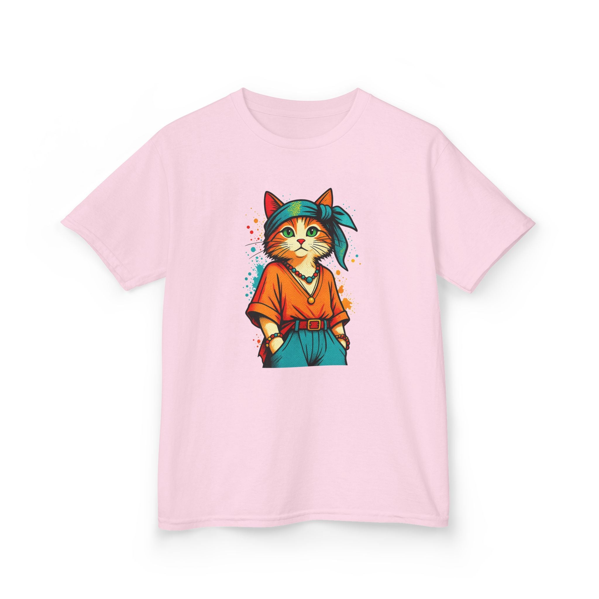 Kid's Retro Cat Tee — Cool Cat Graphic Shirt for Kids