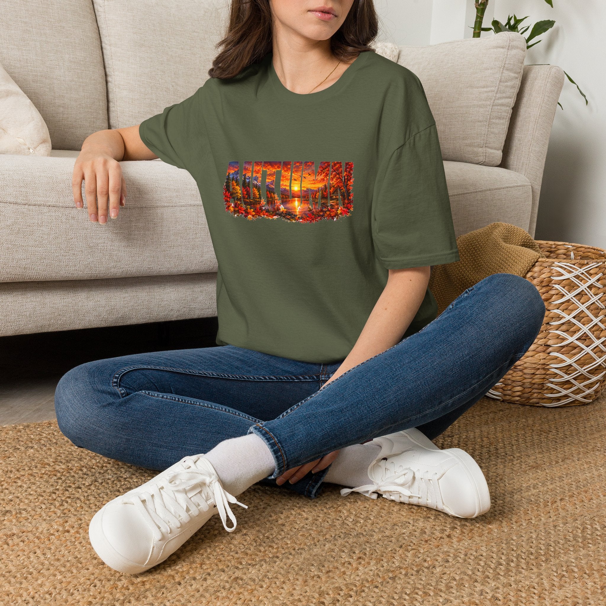 Autumn Leaves T Shirt Fall Graphic Tee Cozy Autumn Shirt