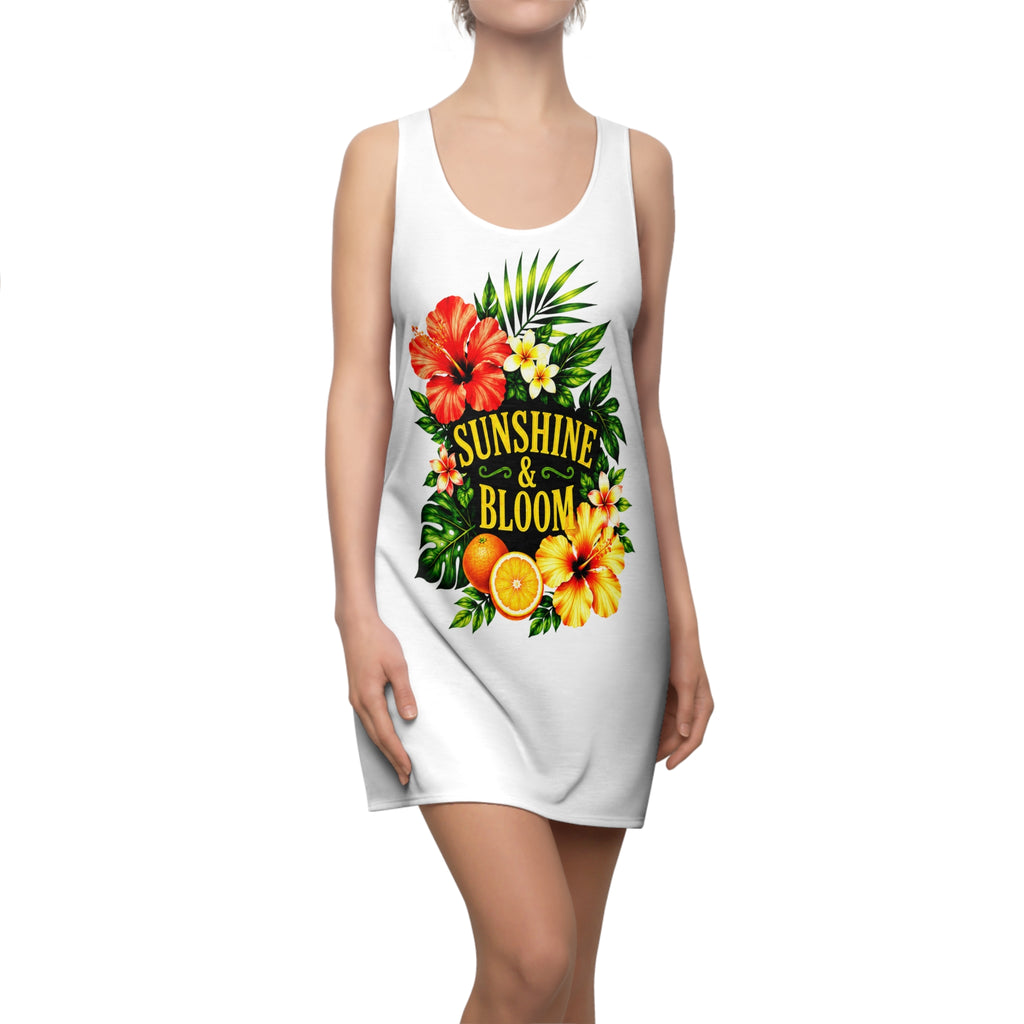 Racerback Dress — 'Sunshine & Bloom' Tropical Floral Summer Dress