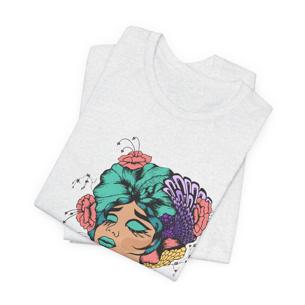 I Have Only You Floral Portrait Tee — Retro Femme Graphic T-Shirt