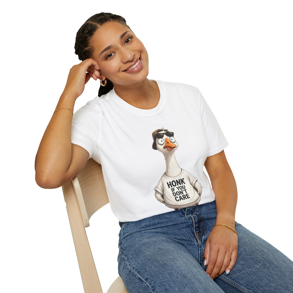 Funny Goose Shirt Honk If You Don’t Care T-Shirt Meme Graphic Tee Unisex Funny Animal Shirt Sarcastic Humor Gift Casual Tee