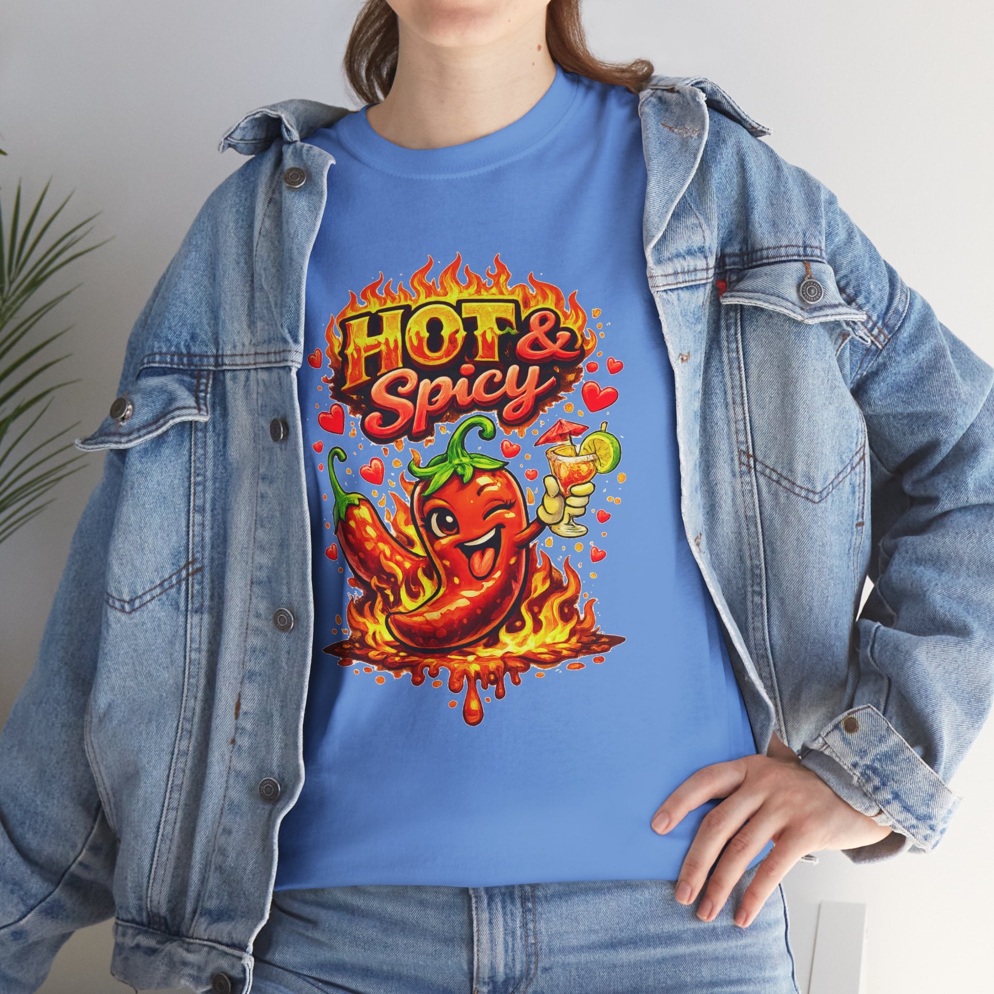 Hot & Spicy Pepper Shirt, Funny Chili Graphic Tee, Cute Food Lover T-Shirt, Spicy Gift