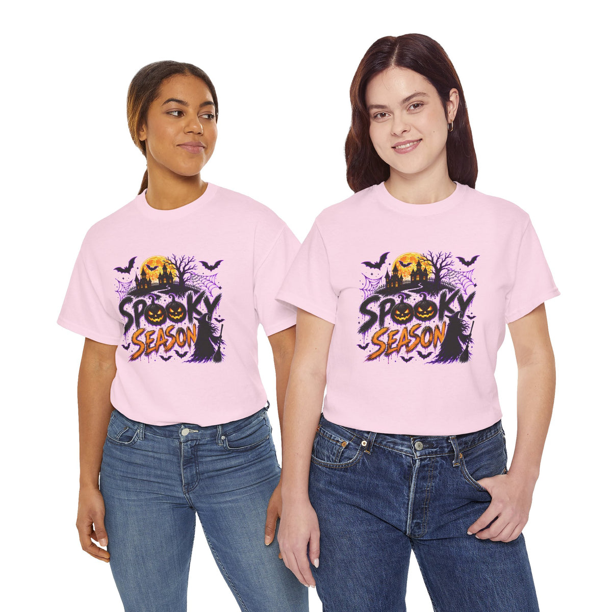 Spooky Season Halloween T-Shirt, Jack O Lantern Pumpkin Tee, Haunted House Graphic Shirt, Unisex Halloween Tee