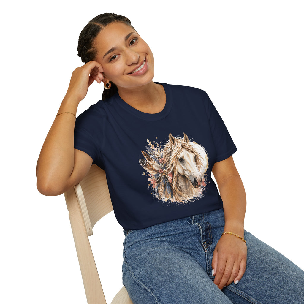 Horse T-Shirt, Western Horse Graphic Tee, Equestrian Shirt, Horse Lover Gift, Country Style Tee