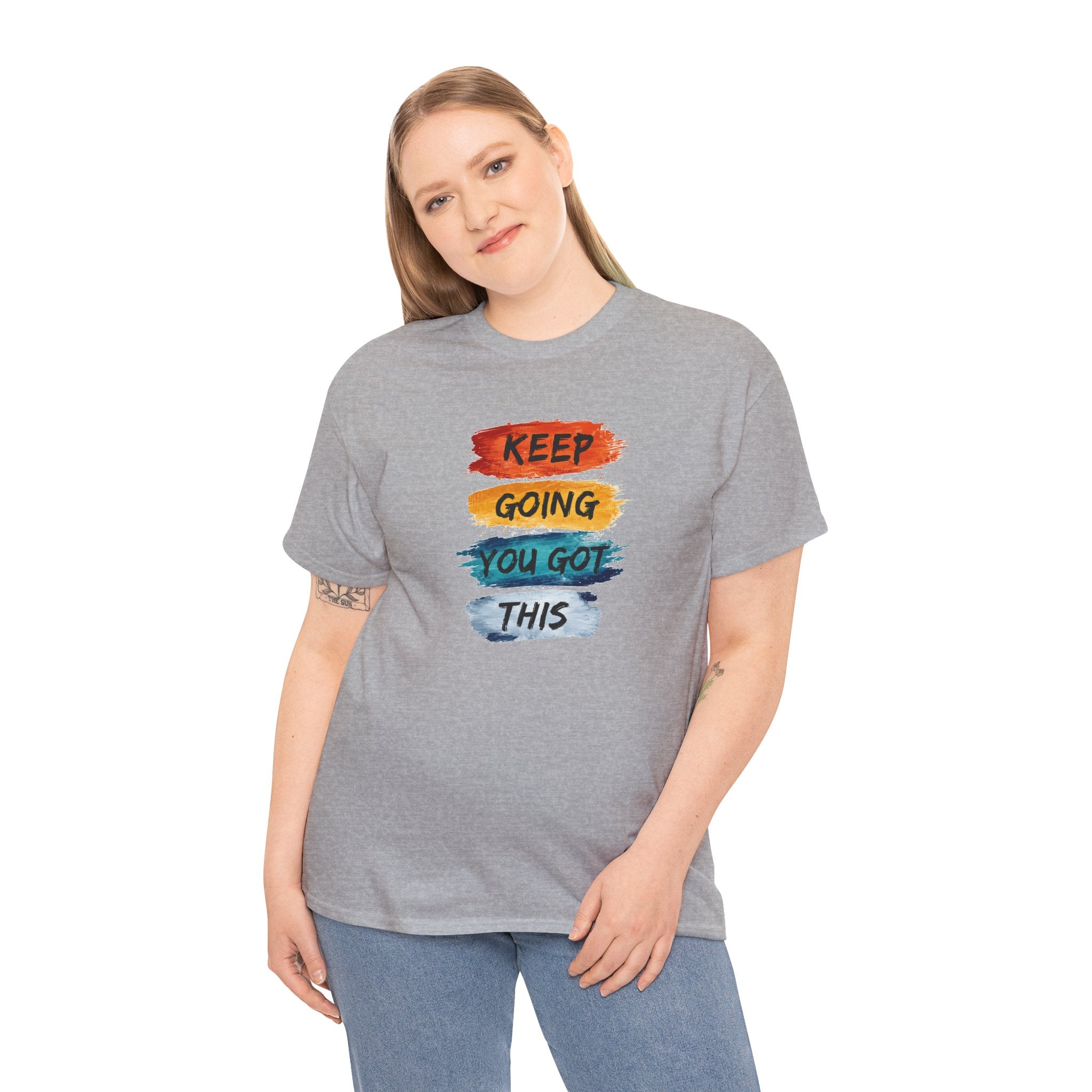 Keep Going You Got This Tee  Motivational Watercolor Brushstroke T-Shirt