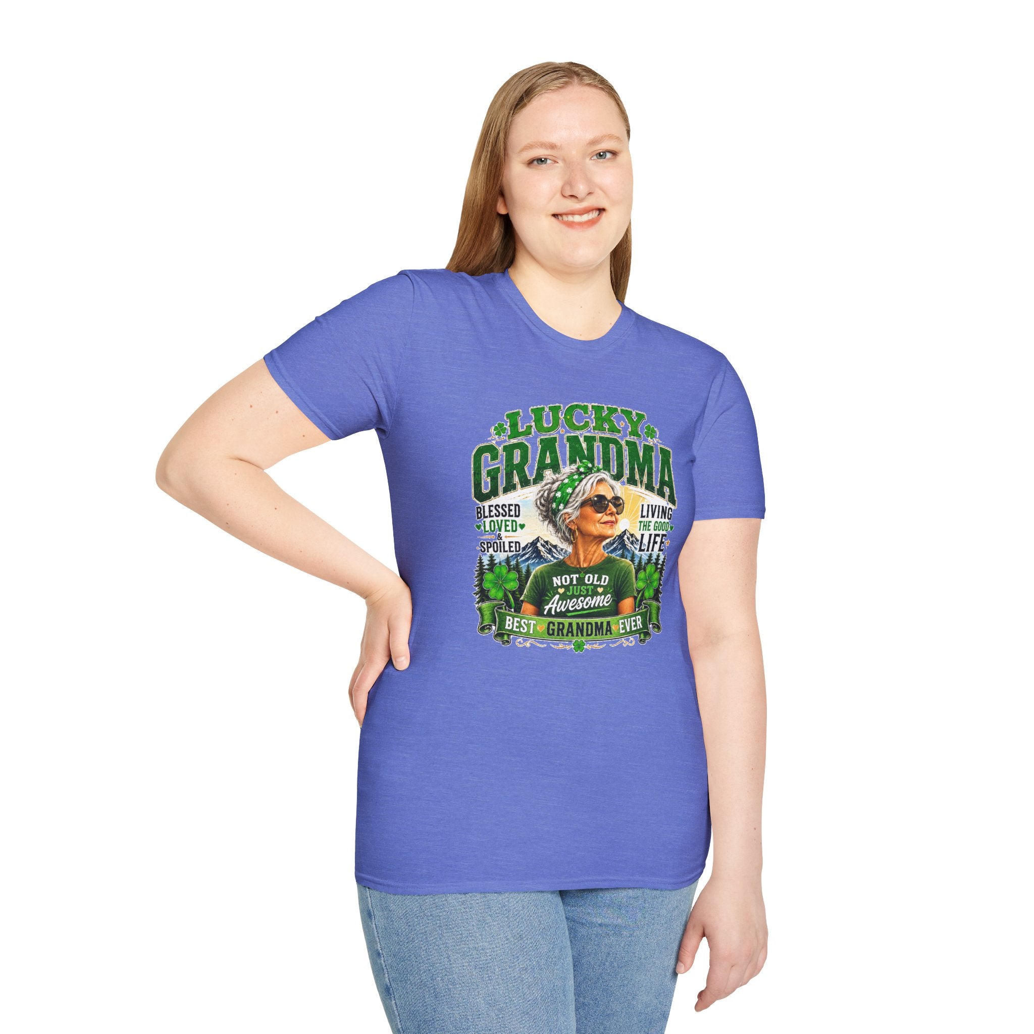 Lucky Grandma T-Shirt | Funny Grandma Shirt | Best Grandma Ever Tee | Grandma Gift | Vintage Grandma Graphic Tee | Gift for Nana | Mother's Day Shirt