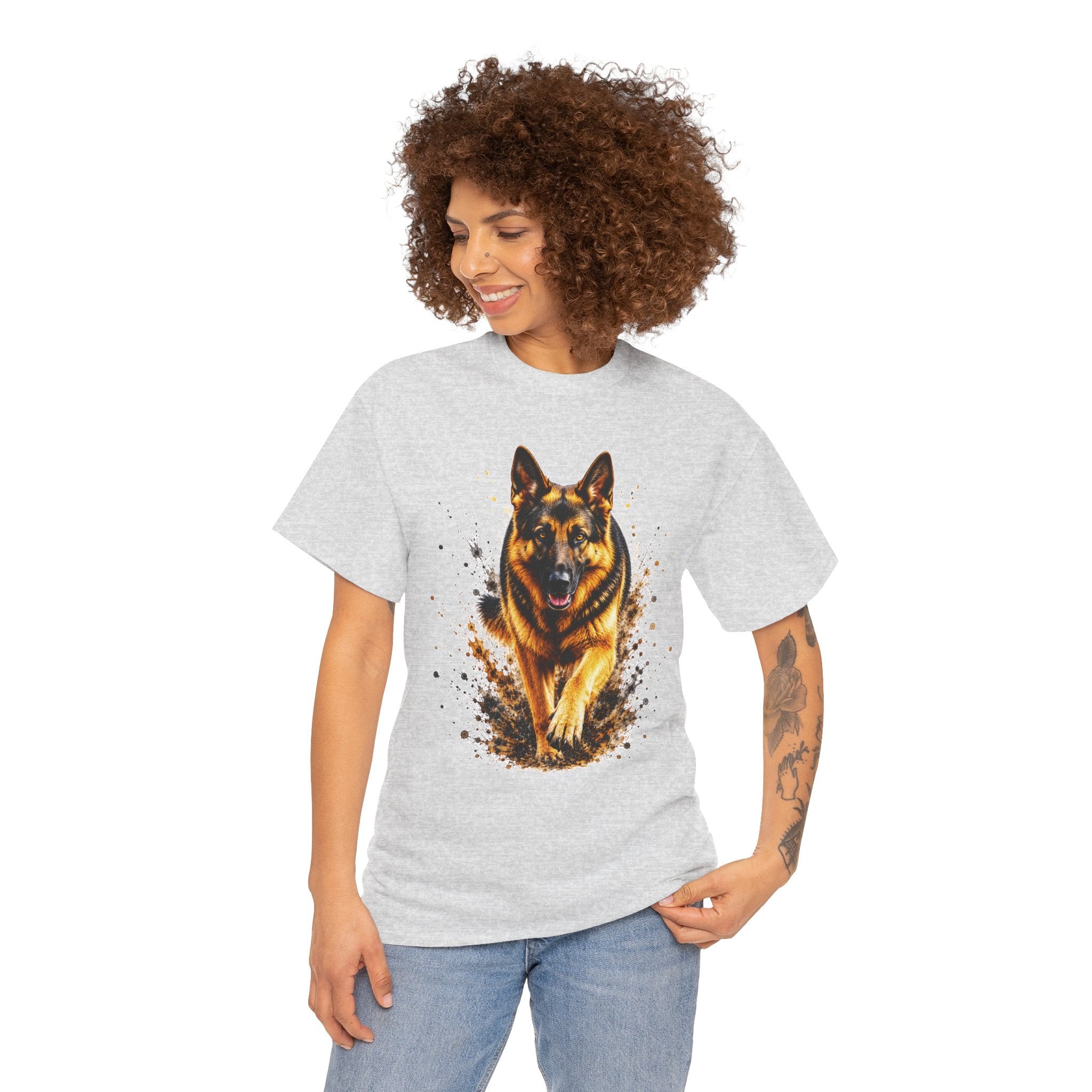 German Shepherd Running T-Shirt, German Shepherd Graphic Tee, Dog Lover Shirt, Unisex German Shepherd Tee, Gift for Dog Owner, K9 Animal Shirt