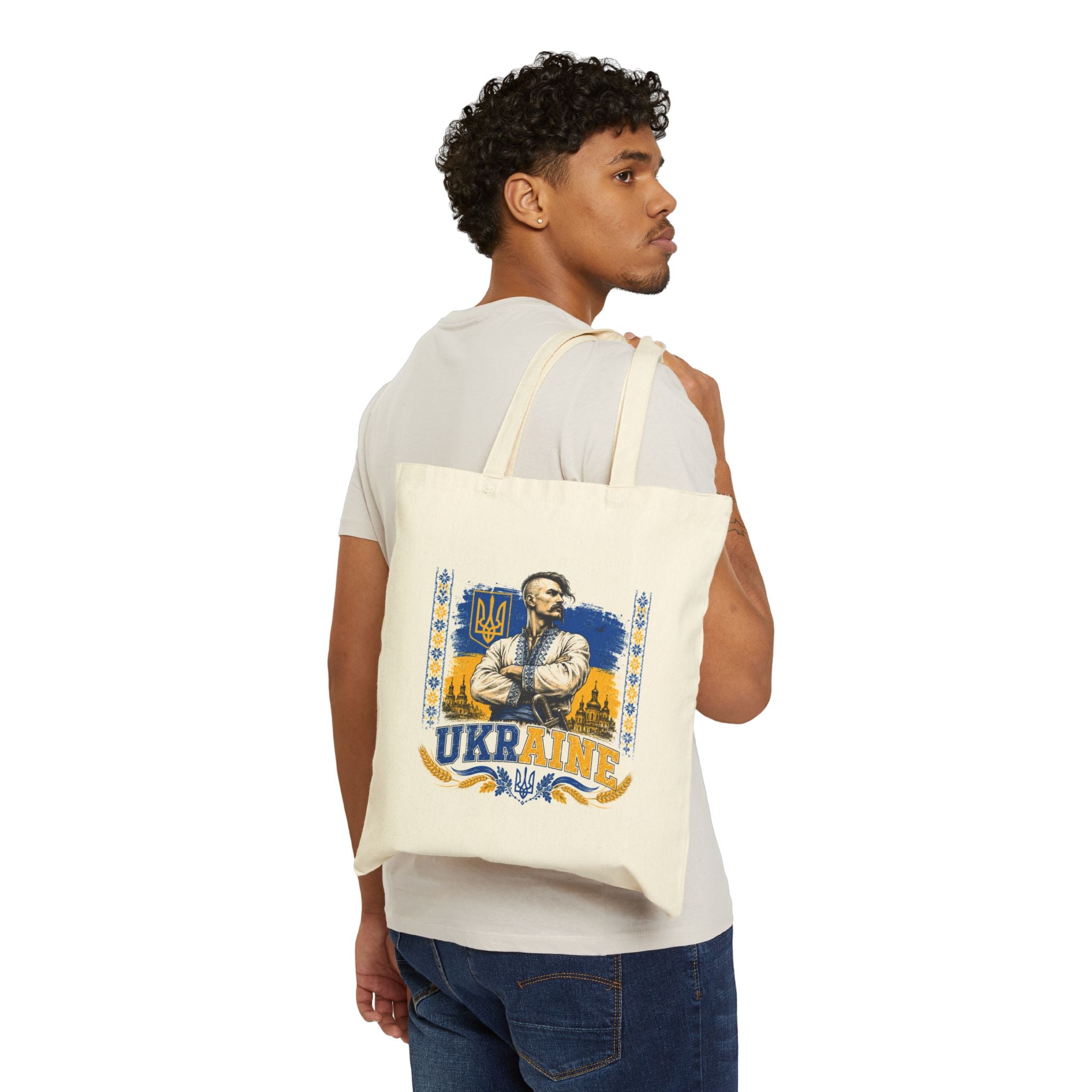 Ukraine Pride Canvas Tote Bag — Patriotic Ukrainian Design