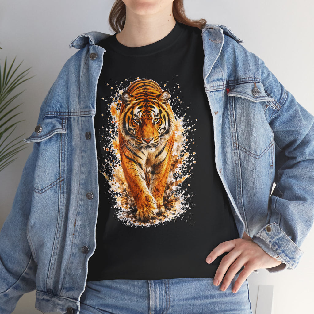 Majestic Tiger T-Shirt, Watercolor Tiger Graphic Tee, Unisex Wildlife Shirt, Tiger Lover Gift, Animal Art Tee