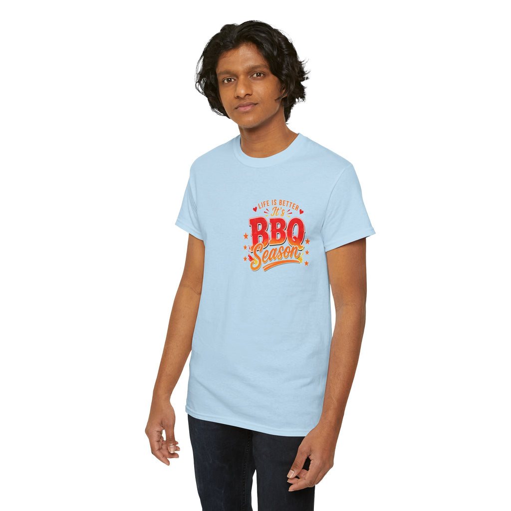 BBQ Season T-Shirt | Life Is Better It's BBQ Season Tee | Funny Grill Shirt | Summer Cookout Tee | Barbecue Lover Gift | Backyard BBQ Shirt