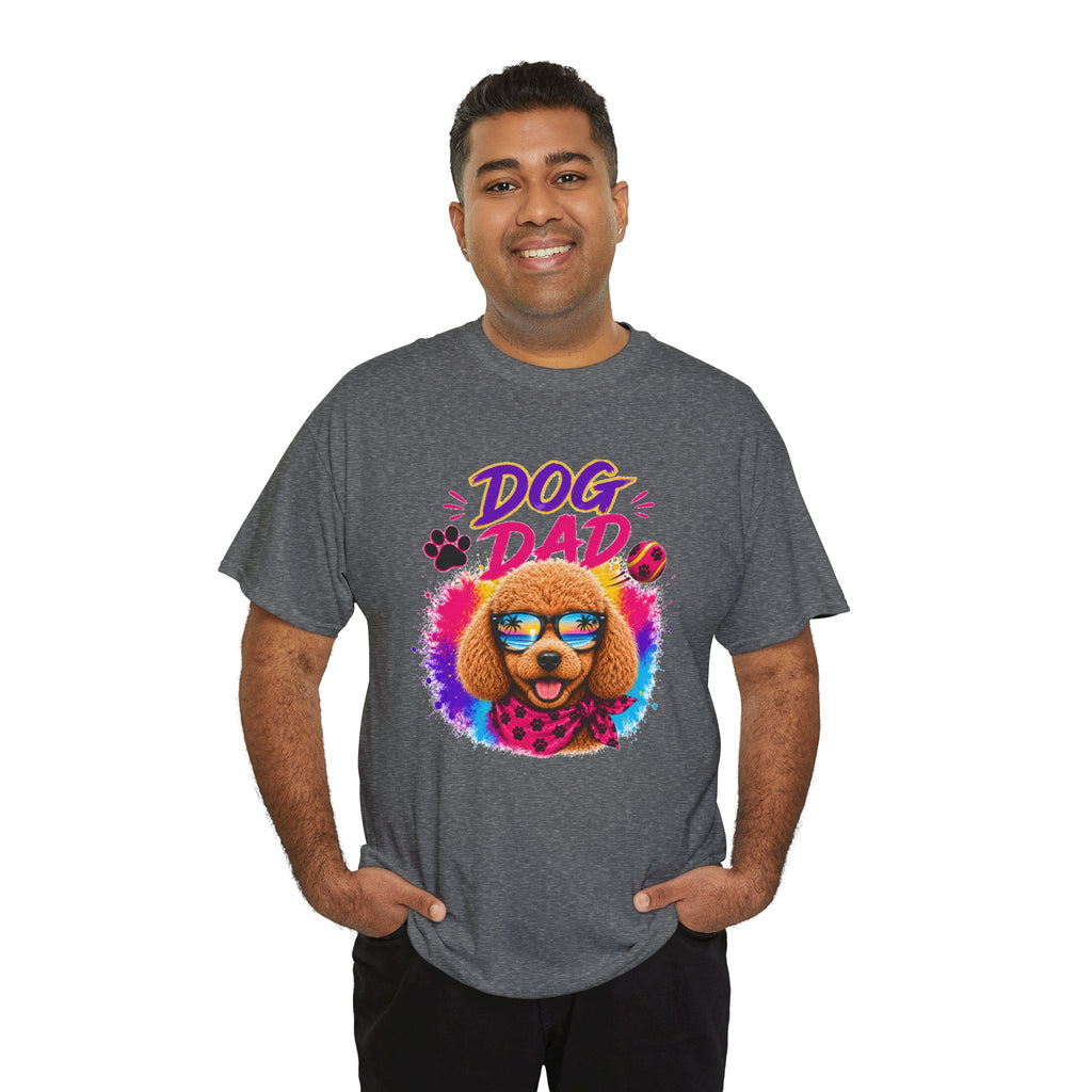 Dog Dad Poodle T-Shirt | Funny Dog Dad Gift | Colorful Retro Poodle Shirt | Dog Lover Gift | Unisex Graphic Tee