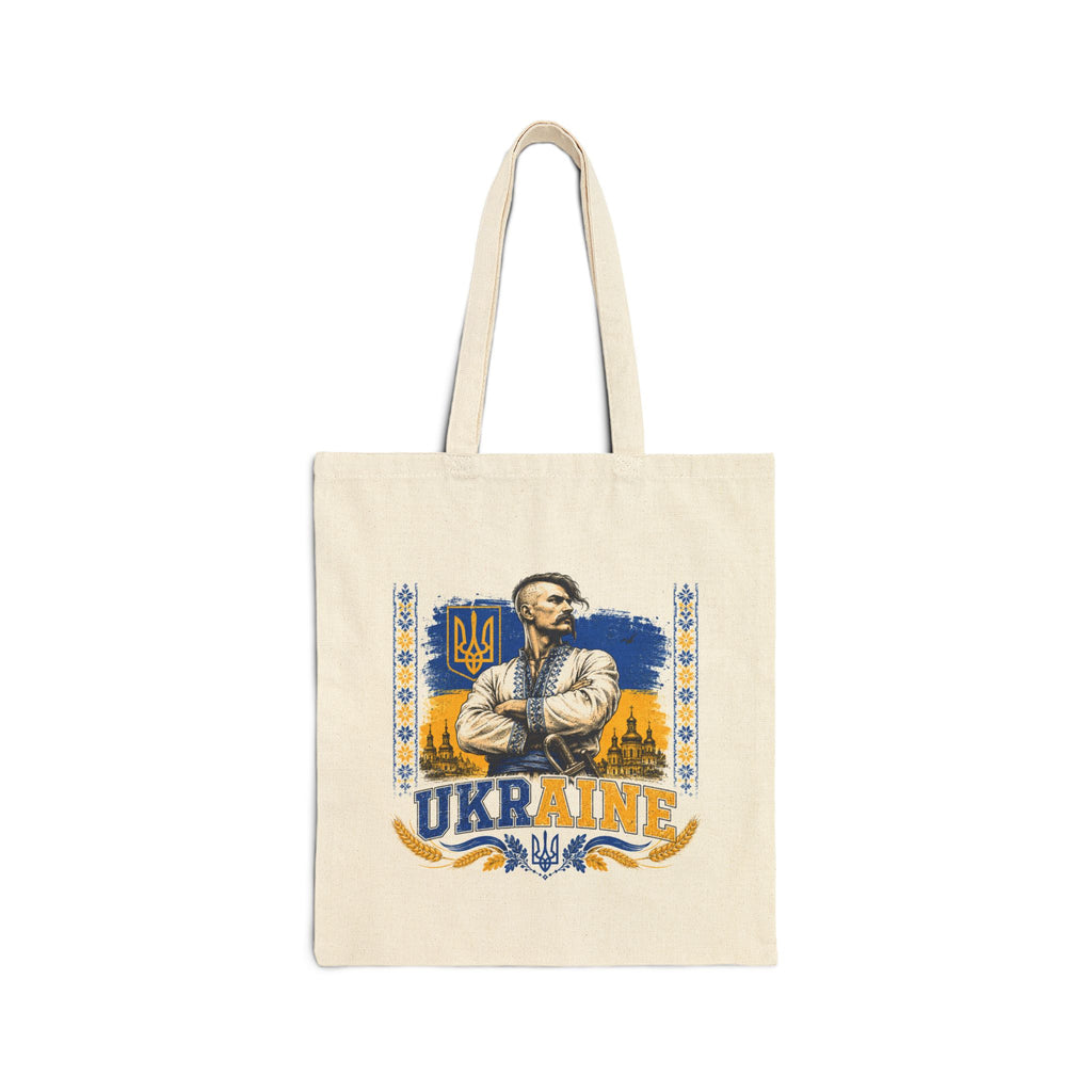 Ukraine Pride Canvas Tote Bag — Patriotic Ukrainian Design