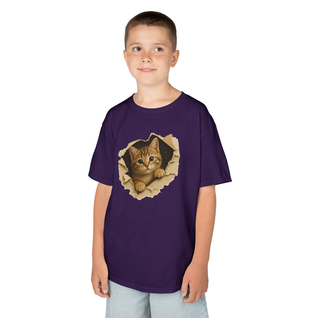 Cute Kitten Kids T-Shirt | Funny Cat Graphic Tee for Boys & Girls | Adorable Kitty Shirt | Gift for Cat Lovers Kids