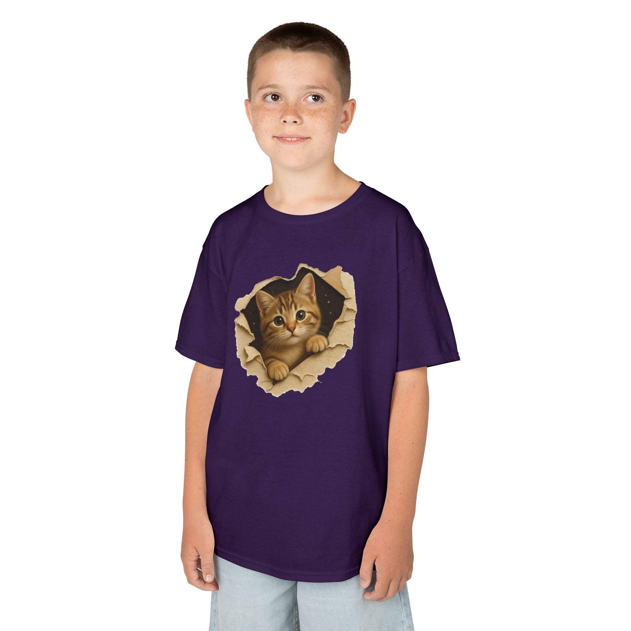 Cute Kitten Kids T-Shirt | Funny Cat Graphic Tee for Boys & Girls | Adorable Kitty Shirt | Gift for Cat Lovers Kids