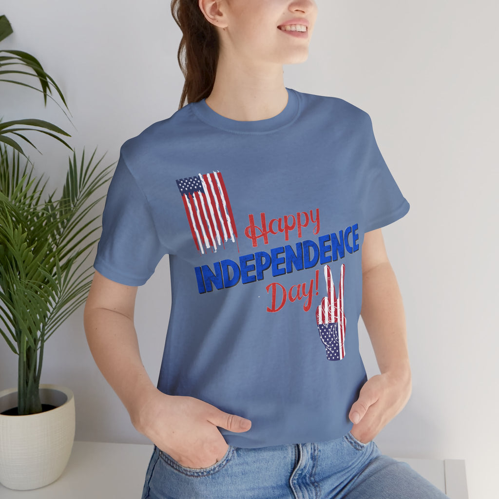 Happy Independence Day Shirt, Patriotic 4th of July T-Shirt, USA Flag Shirt, American Independence Day Tee