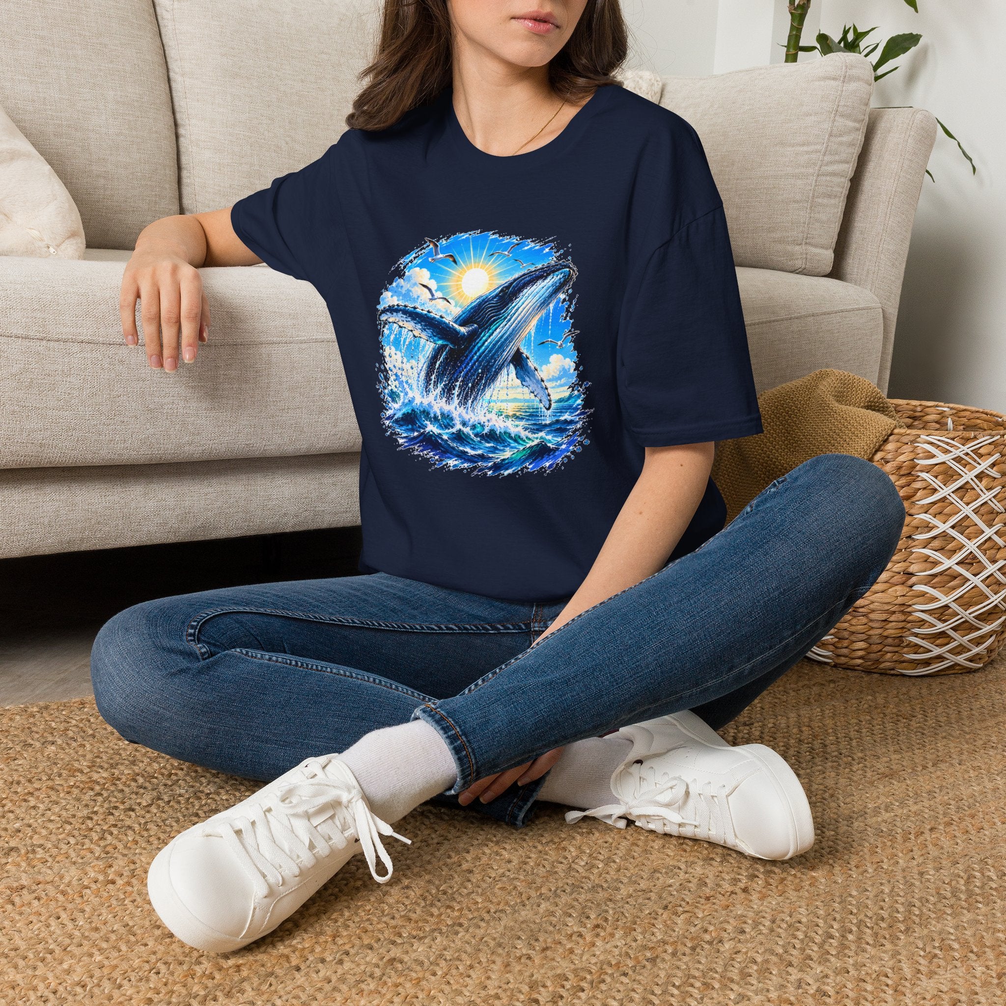 Whale Shirt, Ocean T-Shirt, Humpback Whale Shirt, Sea Life Tee, Beach Lover Gift, Ocean Lover Shirt