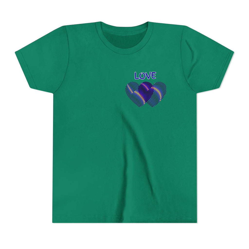 Youth Tee — Purple Heart 'LOVE' Graphic Kids T-Shirt