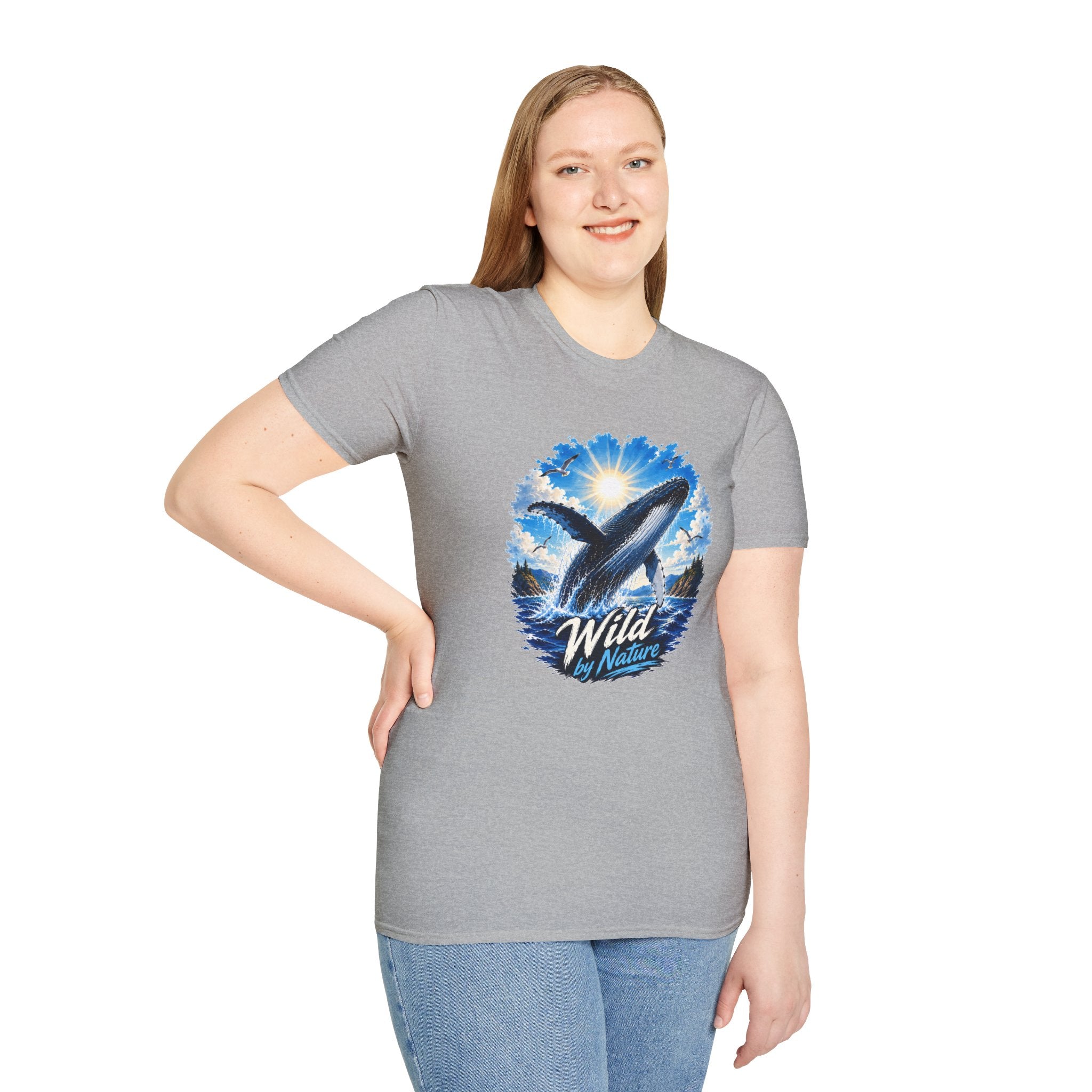 Whale T-Shirt, Ocean Whale Graphic Tee, Wild Nature Shirt, Ocean Lover Gift