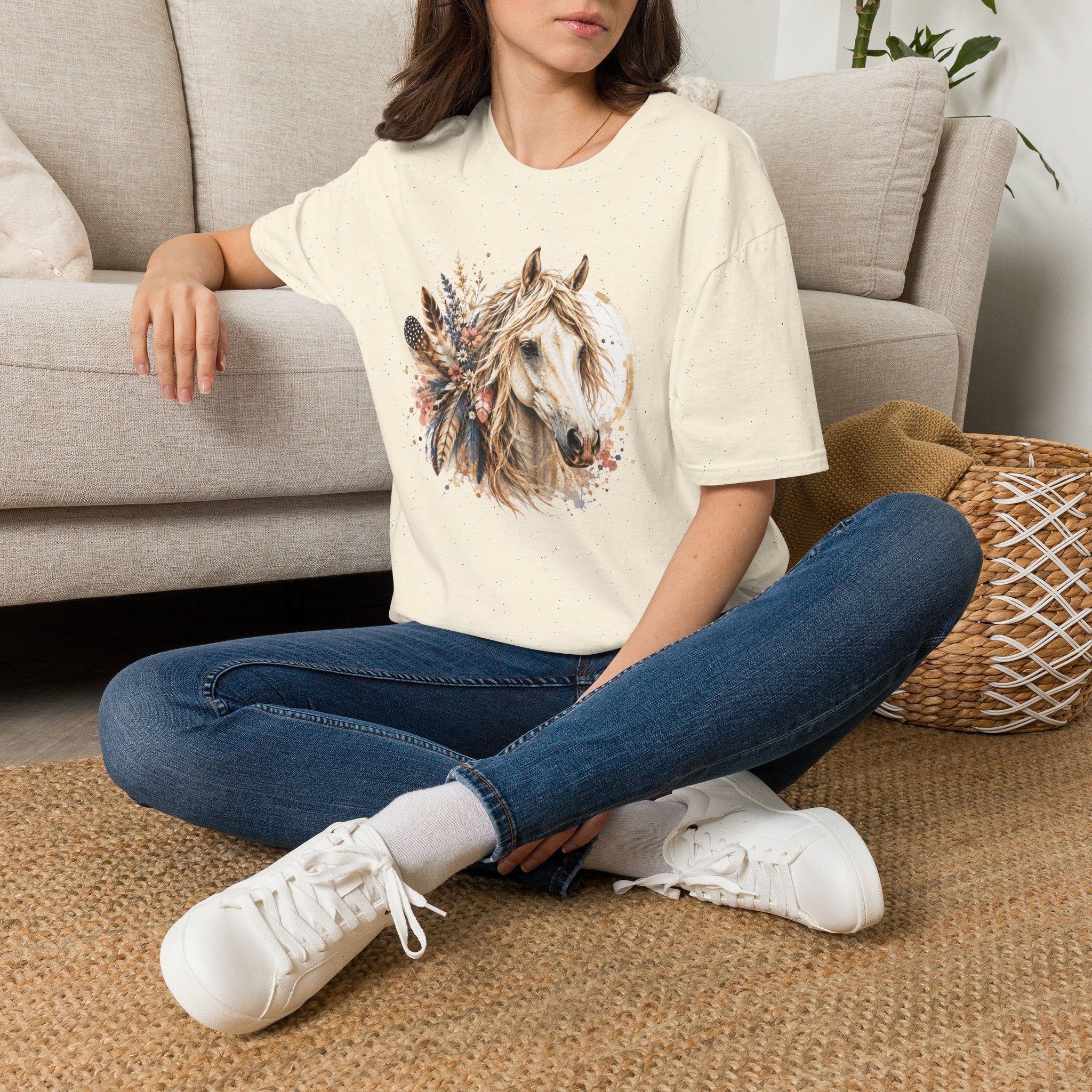 Horse T-Shirt, Western Horse Graphic Tee, Equestrian Shirt, Horse Lover Gift, Country Style Tee
