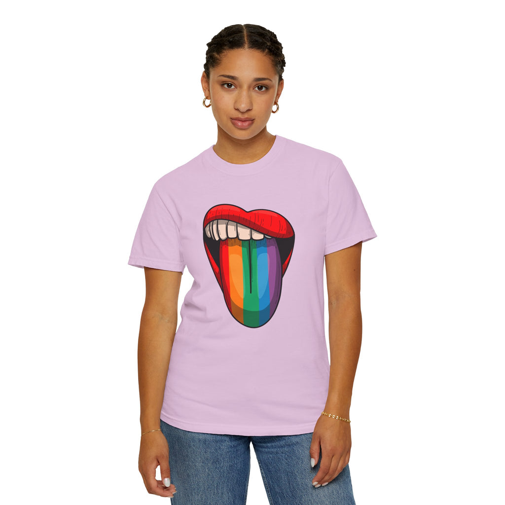 Rainbow Tongue T-Shirt — Pride Lip Graphic Tee
