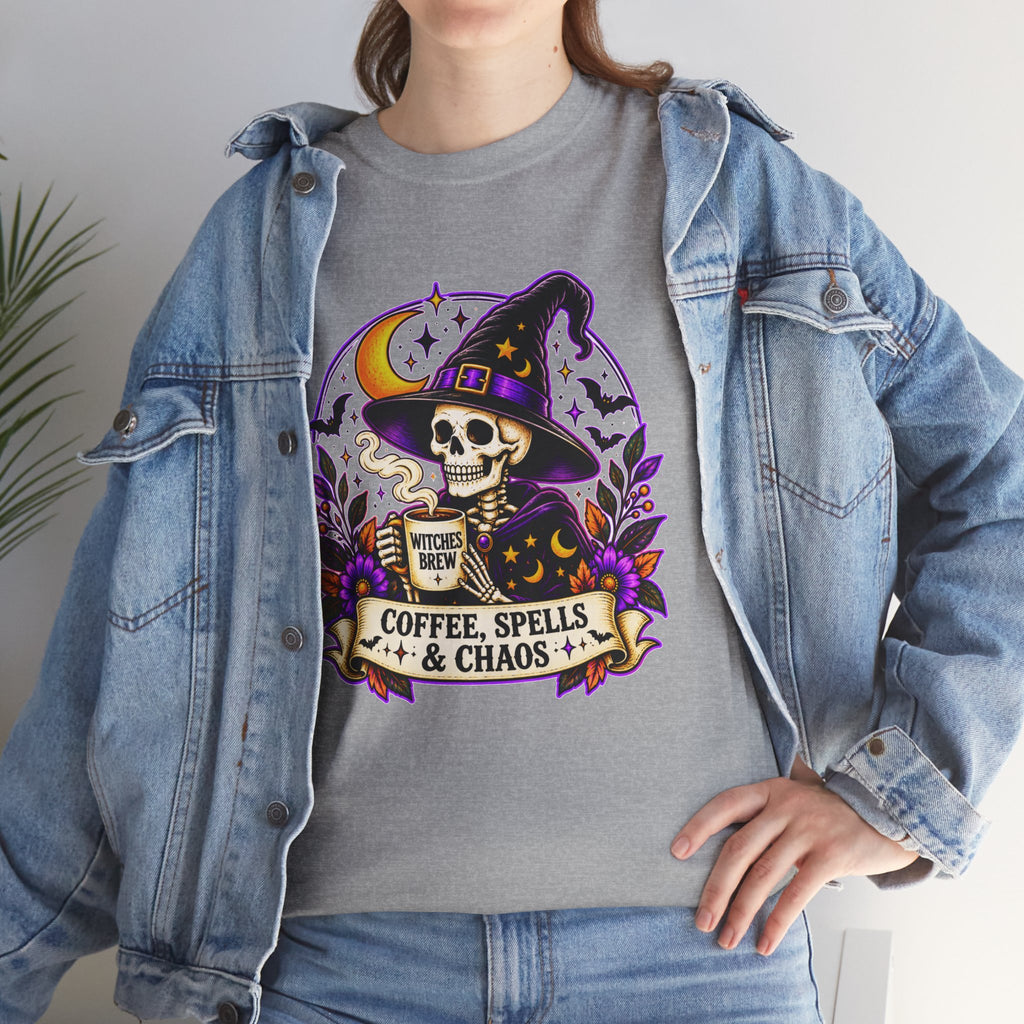 Halloween Skeleton Witch Shirt | Spooky Graphic Tee