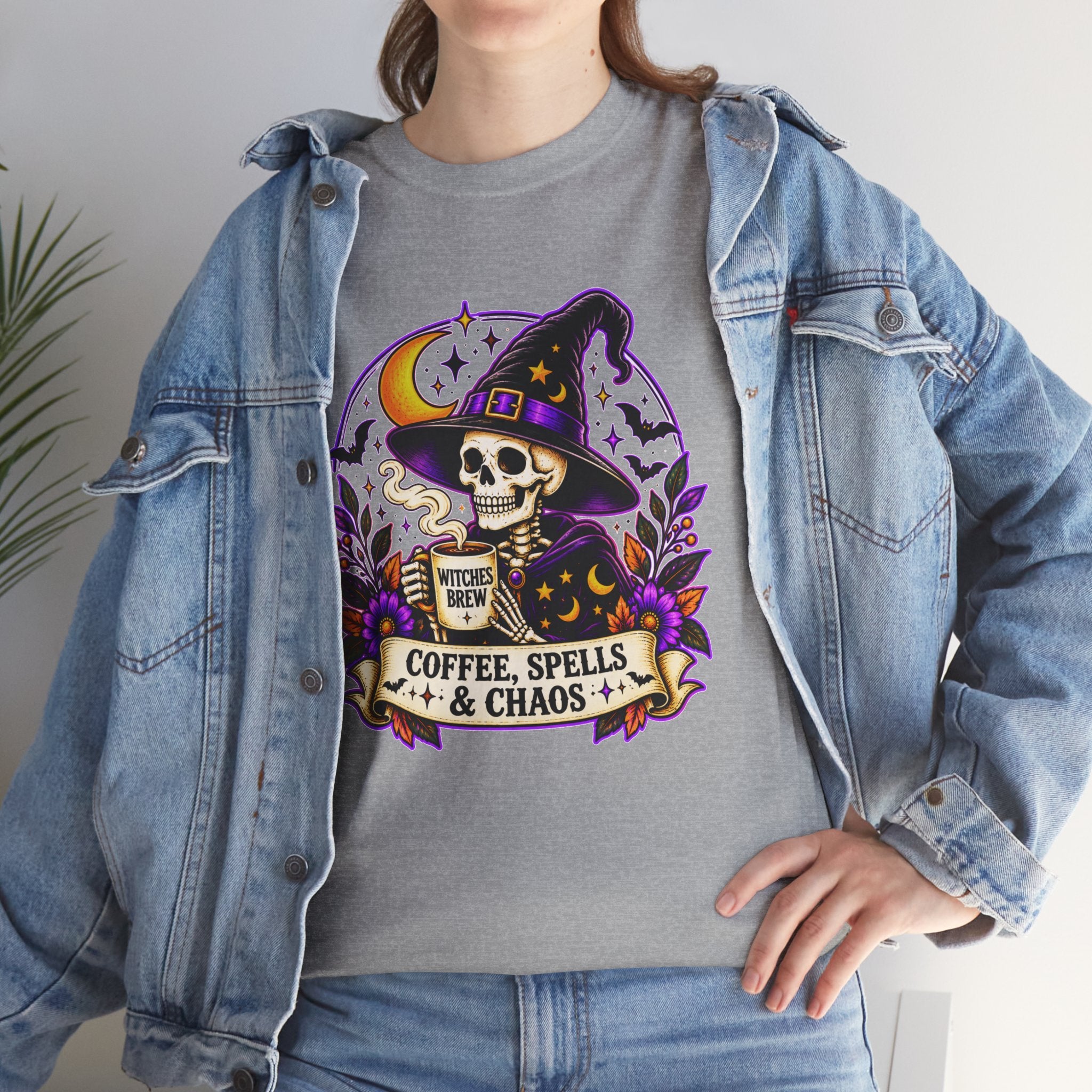 Halloween Skeleton Witch Shirt | Spooky Graphic Tee