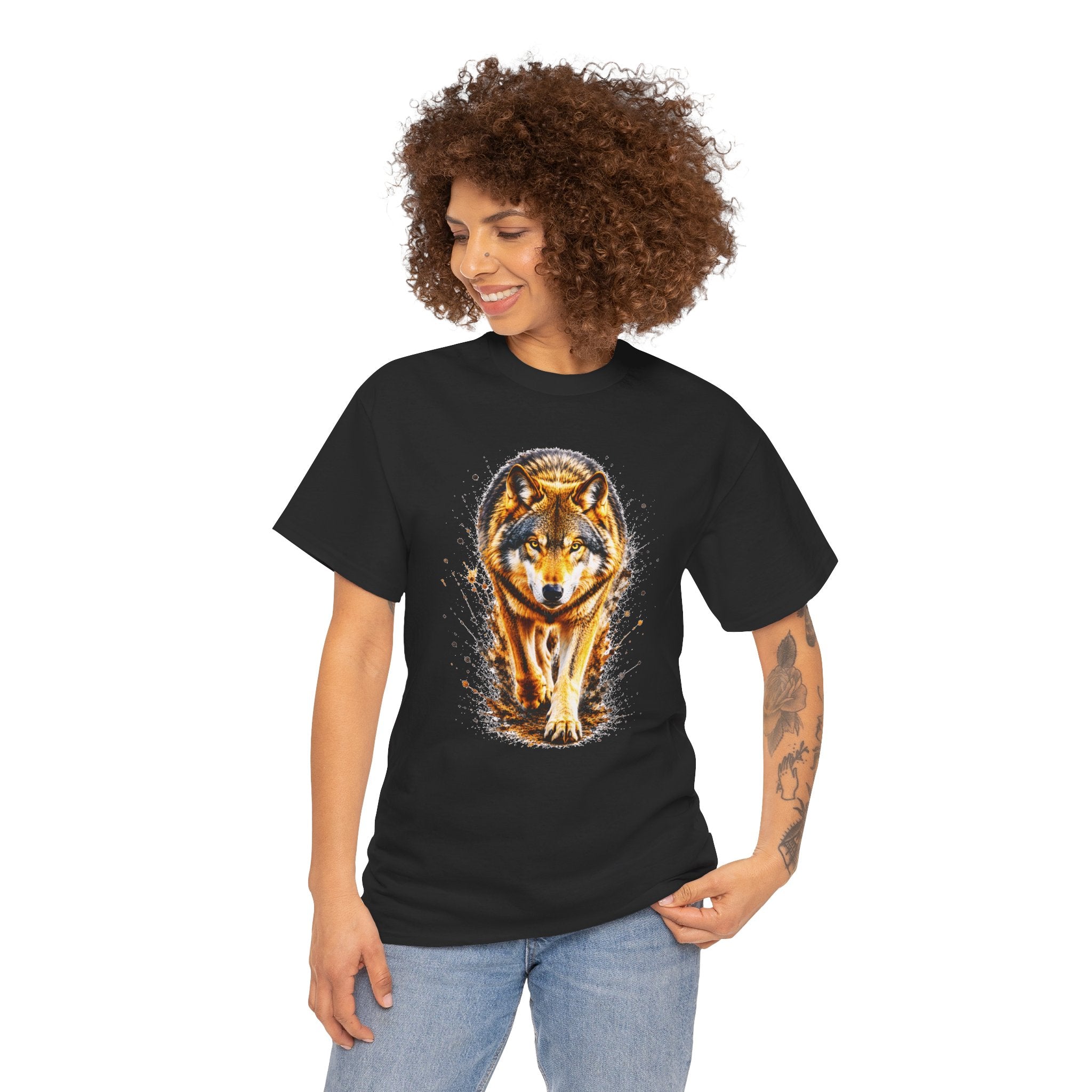 Wolf Graphic T-Shirt, Majestic Wolf Tee, Wildlife Animal Shirt, Unisex Nature Graphic Tee, Wolf Lover Gift, Forest Wolf Shirt