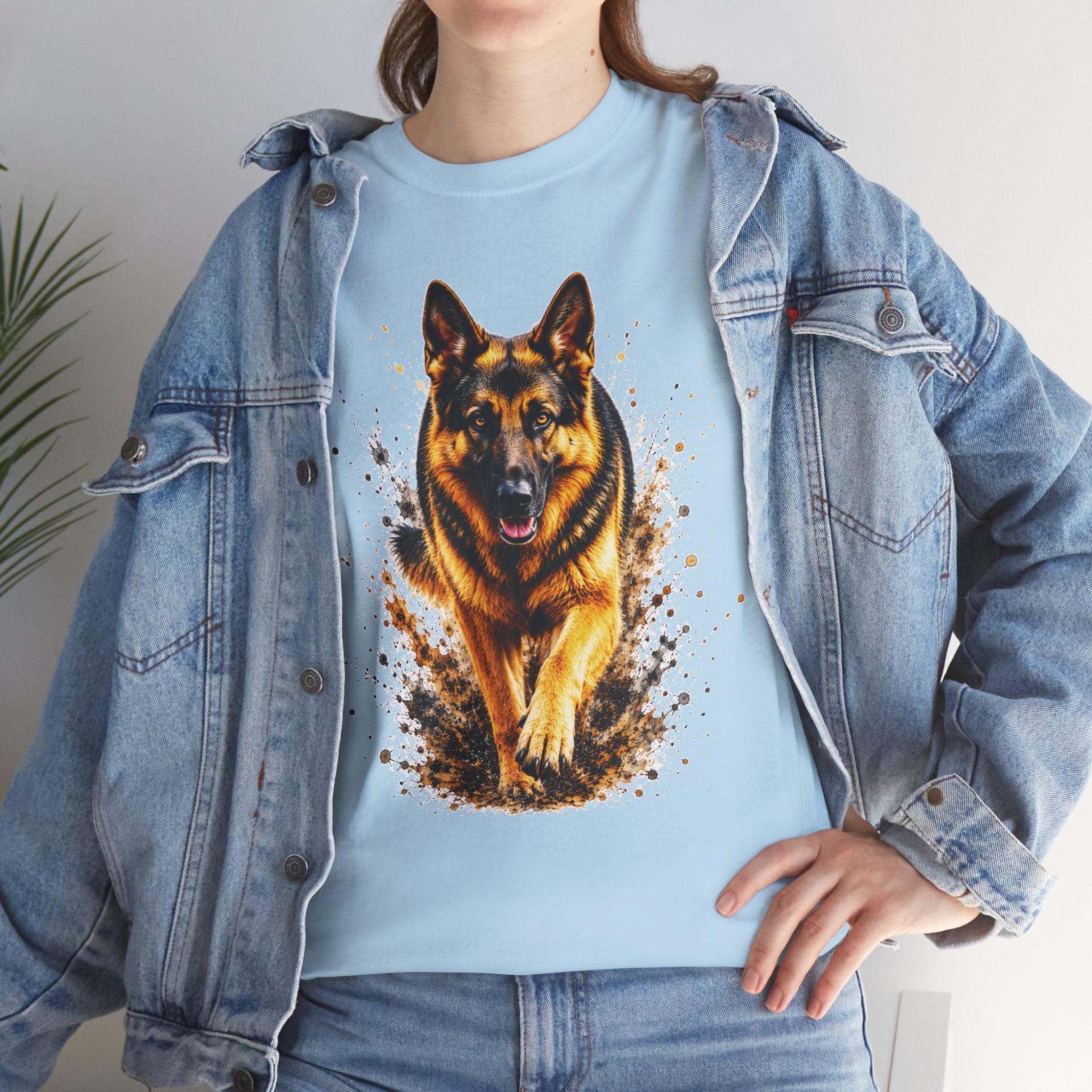 German Shepherd Running T-Shirt, German Shepherd Graphic Tee, Dog Lover Shirt, Unisex German Shepherd Tee, Gift for Dog Owner, K9 Animal Shirt