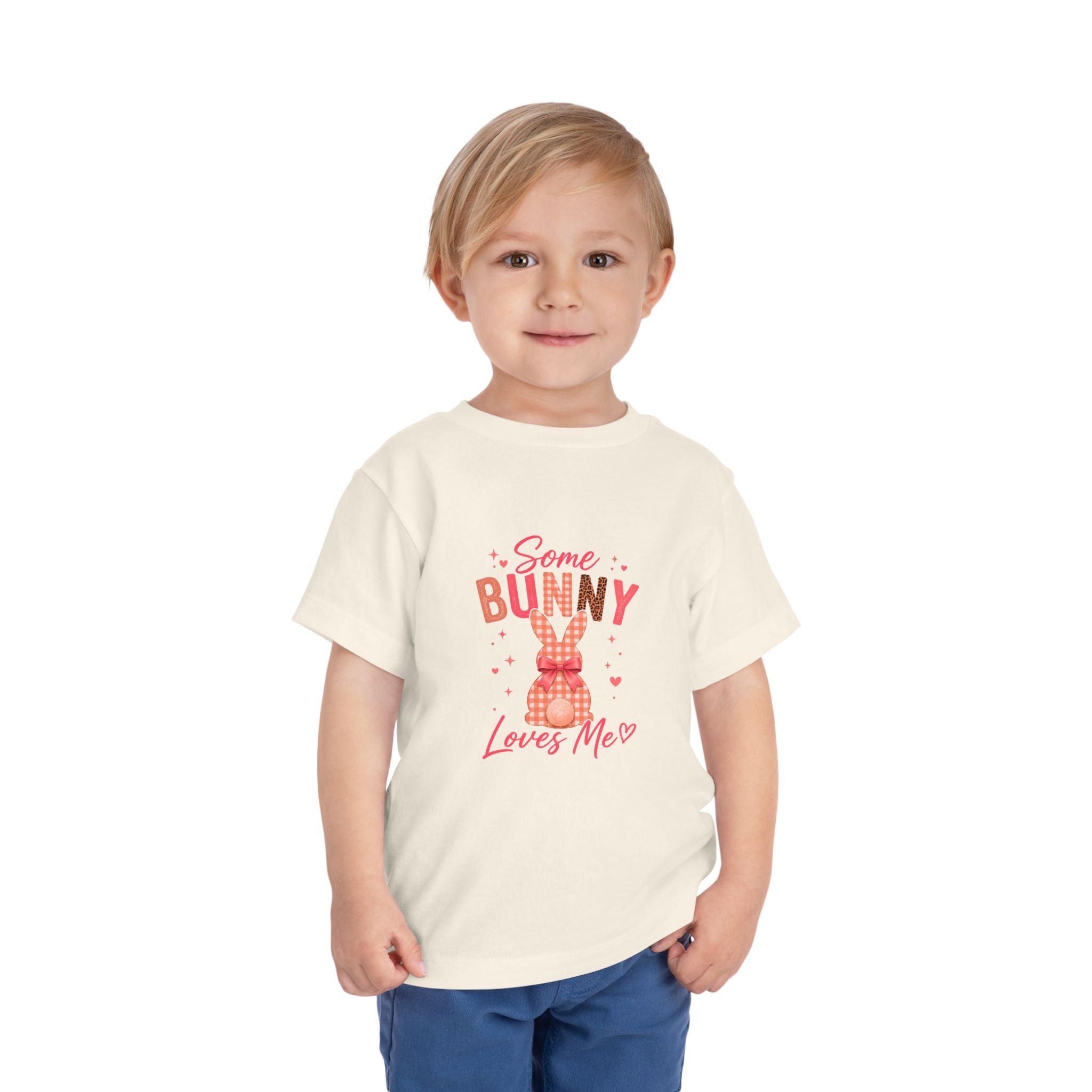 Toddler Tee -Some Bunny Loves Me Pink Easter Bunny Shirt