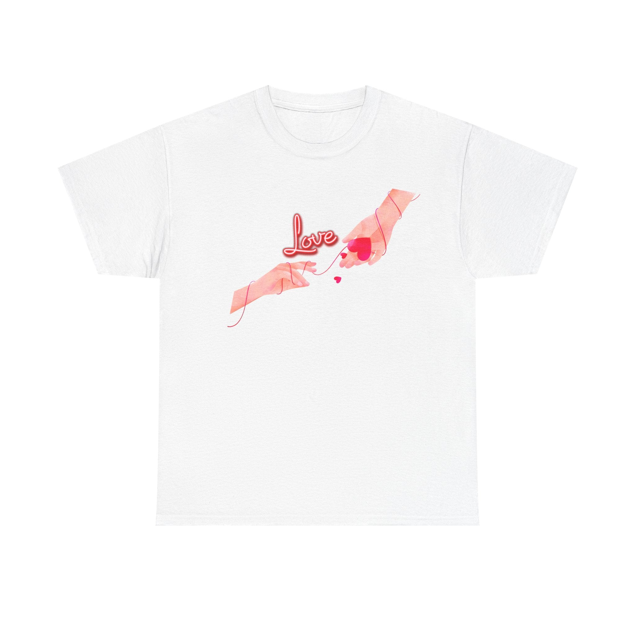 Love Hands T-Shirt — Romantic Heart Illustration Tee
