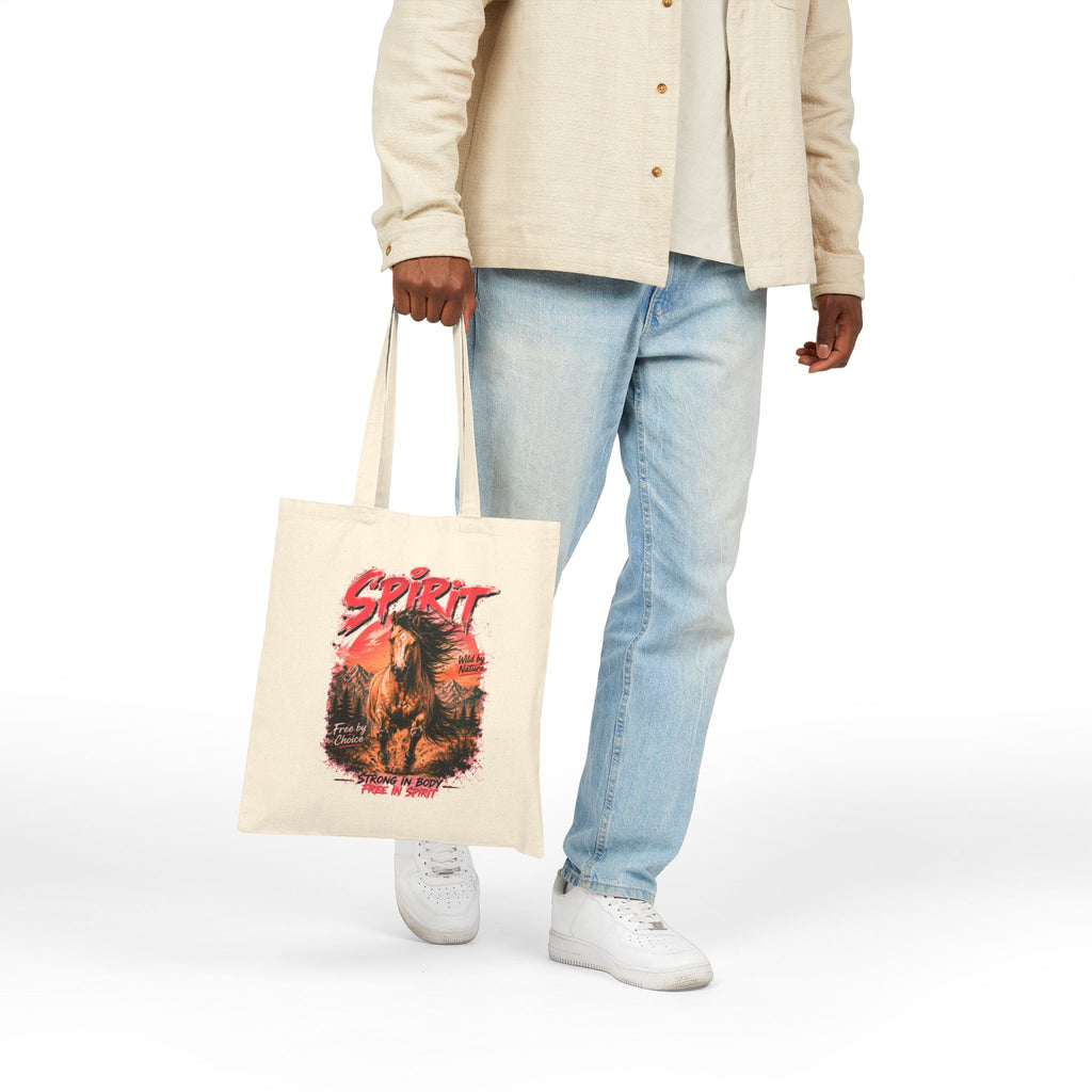 Tote — 'Spirit' Wild Horse Cotton Canvas Tote Bag