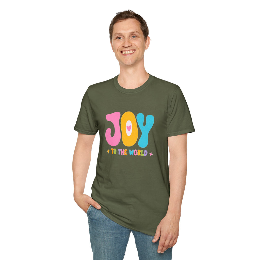 Joy to the World T-Shirt — Colorful Holiday Christmas Tee