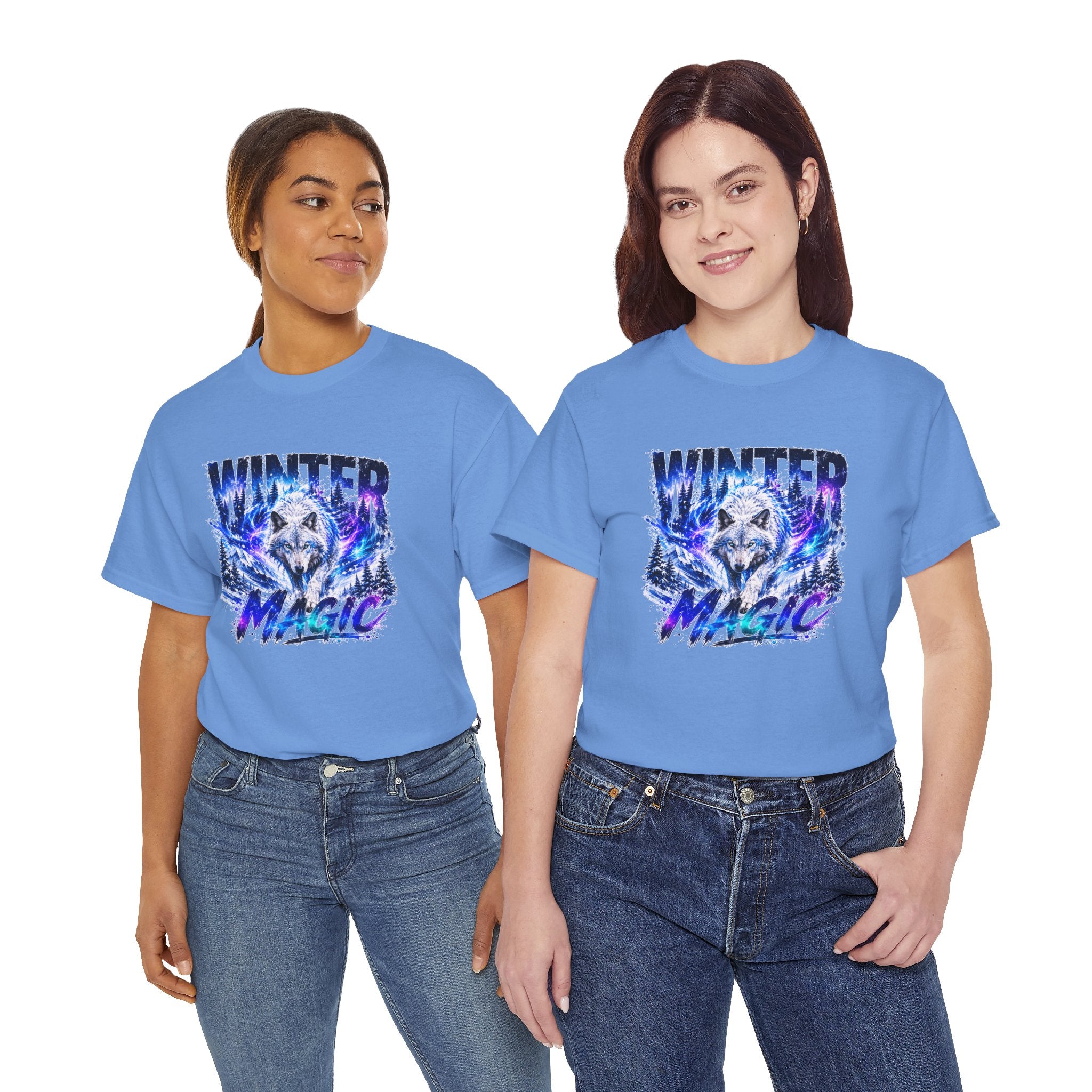 Wolf T Shirt, Winter Wolf Shirt, Wolf Lover Gift, Snowy Wolf Tee, Winter Magic Shirt, Wildlife Graphic Tee, Unisex Wolf Shirt