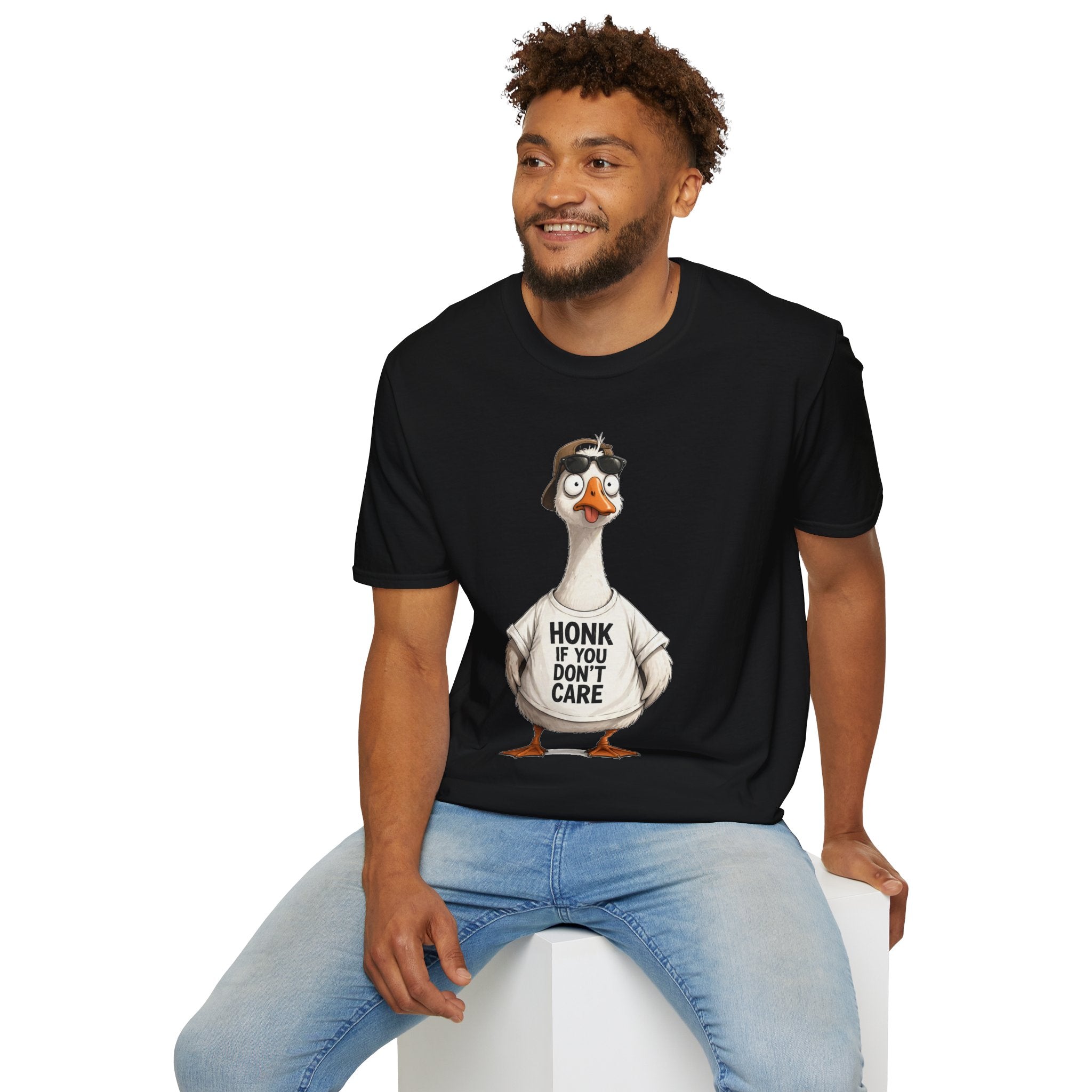 Funny Goose Shirt Honk If You Don’t Care T-Shirt Meme Graphic Tee Unisex Funny Animal Shirt Sarcastic Humor Gift Casual Tee