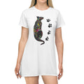 Cat Lover Dress with Paw Prints, Colorful Cat Design, Cute Aesthetic Outfit