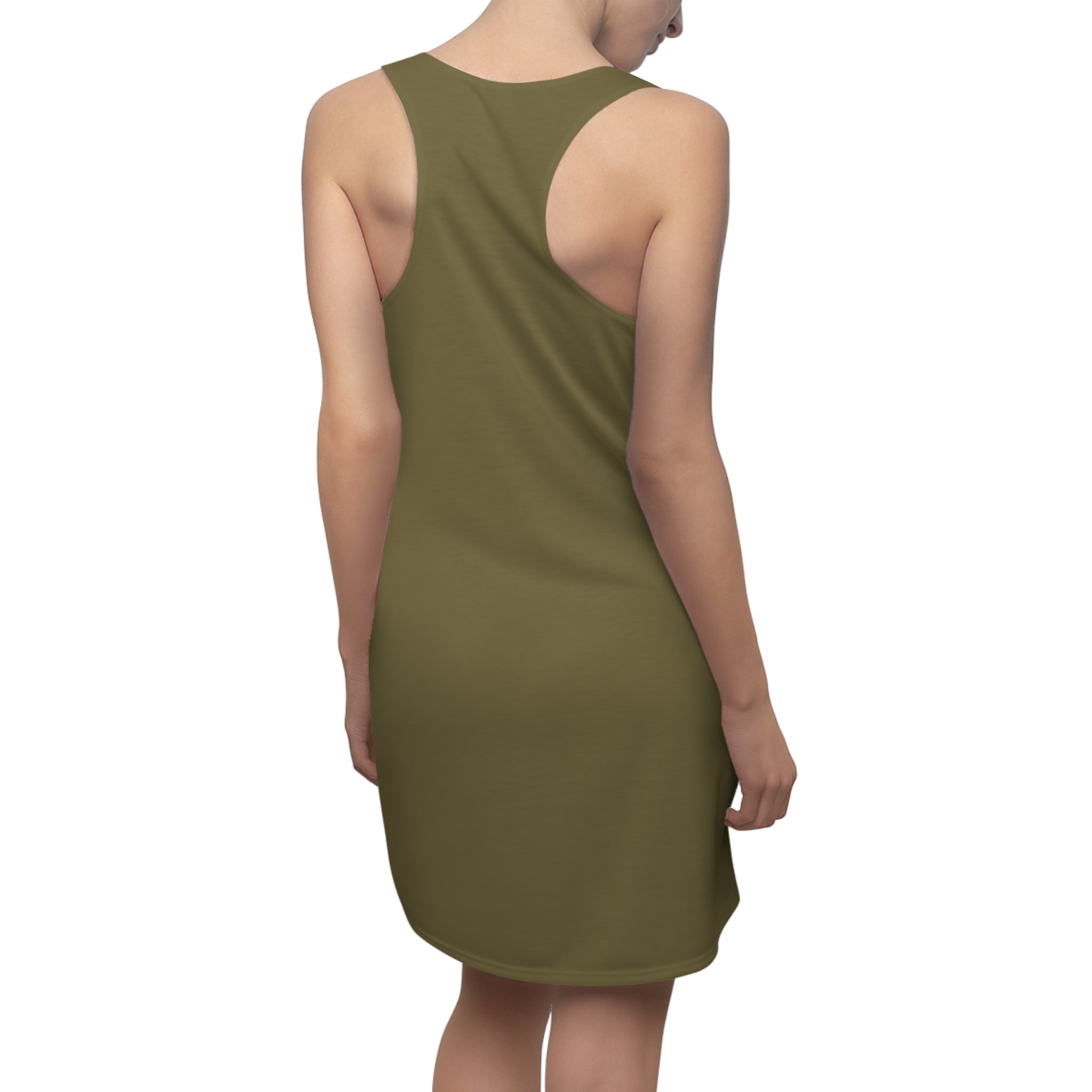 Stay Cool Racerback Dress – Tropical Beach Graphic Sundress