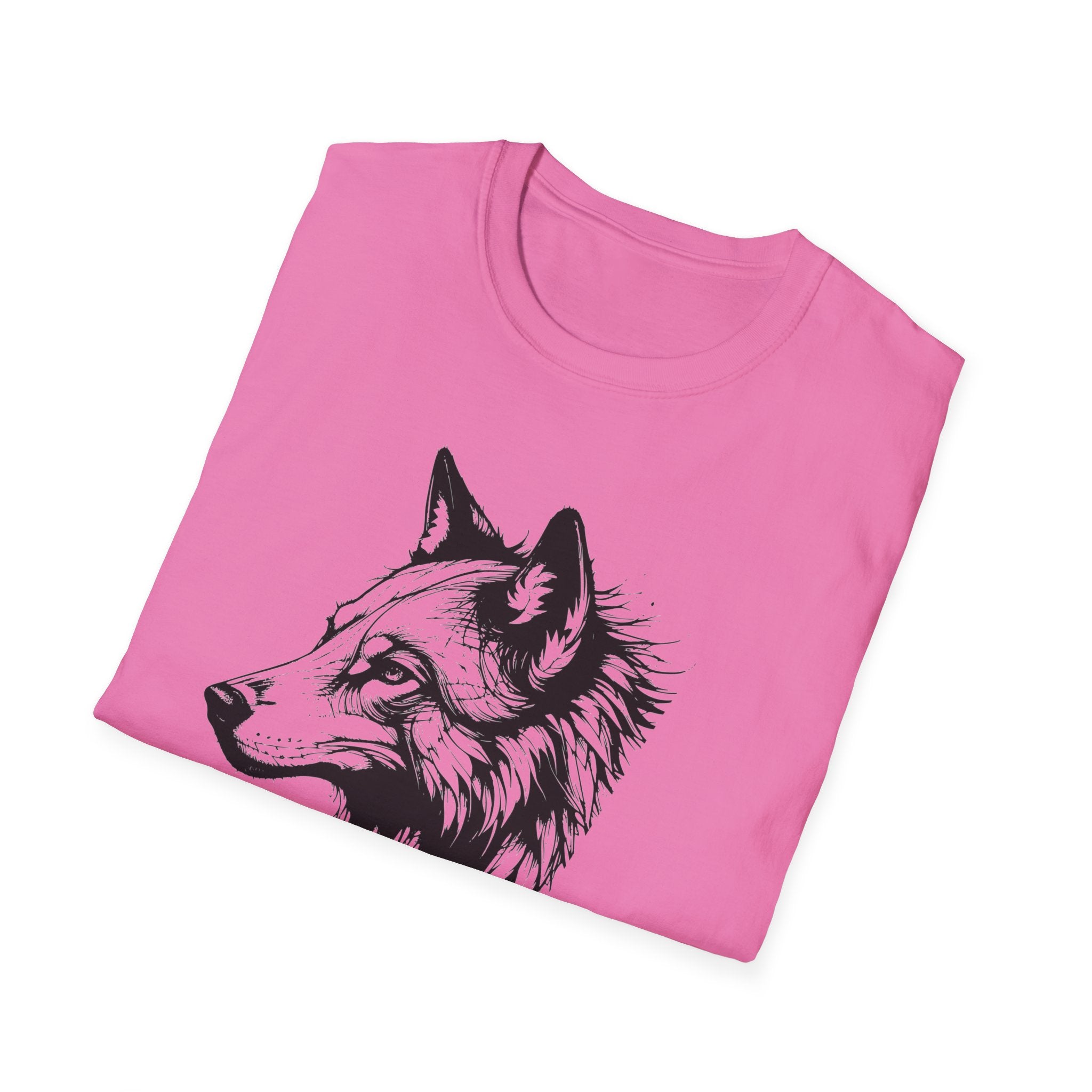 Wolf T Shirt, Mystic Wolf Graphic Tee, Forest Animal Shirt, Minimalist Wolf Head Shirt, Unisex Nature T-Shirt, Wildlife Gift, Boho Wolf Tee
