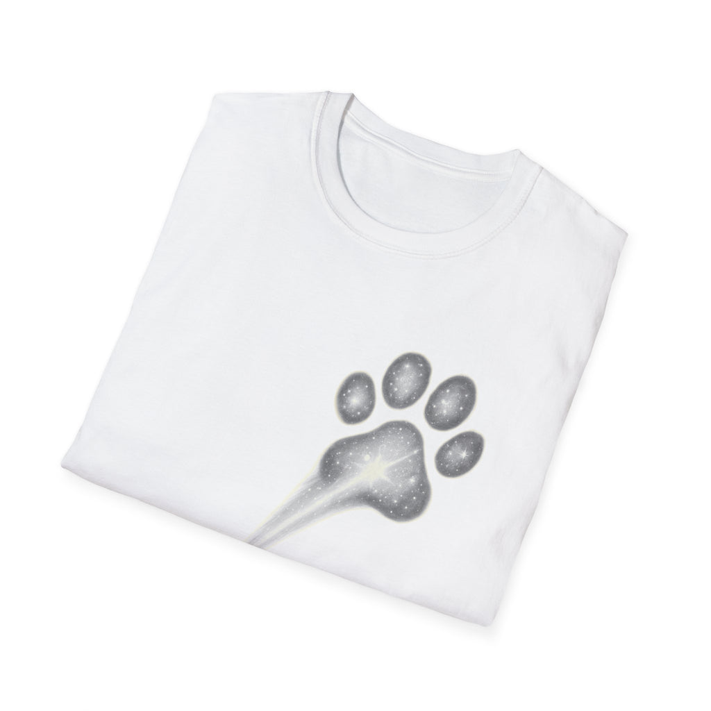 Cat Paw Meteor T-Shirt - Minimalist Paw Print Meteor Design