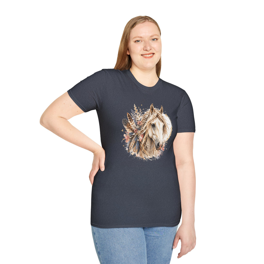 Horse T-Shirt, Western Horse Graphic Tee, Equestrian Shirt, Horse Lover Gift, Country Style Tee
