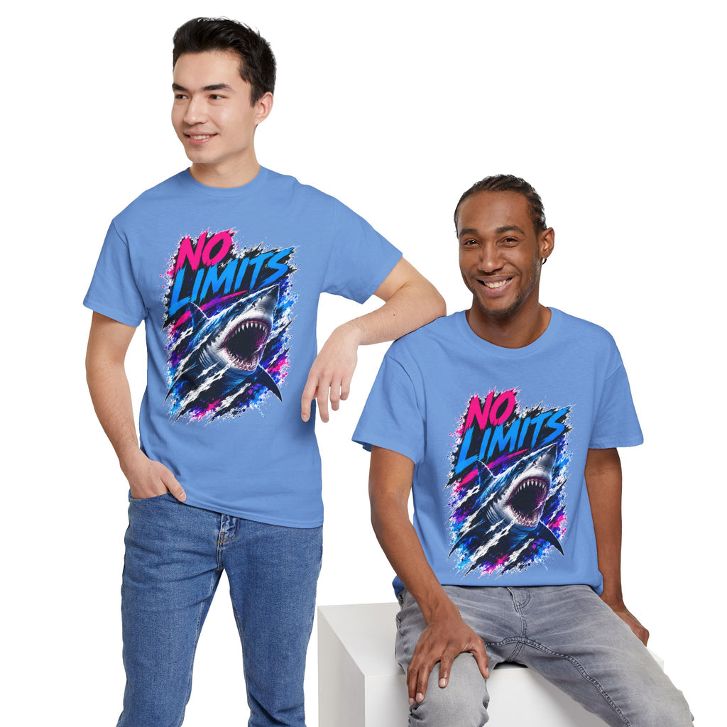 No Limits Shark T-Shirt | Great White Shark Graphic Tee | Unisex Streetwear Shirt | Ocean Lover Gift | Bold Shark Art Tee