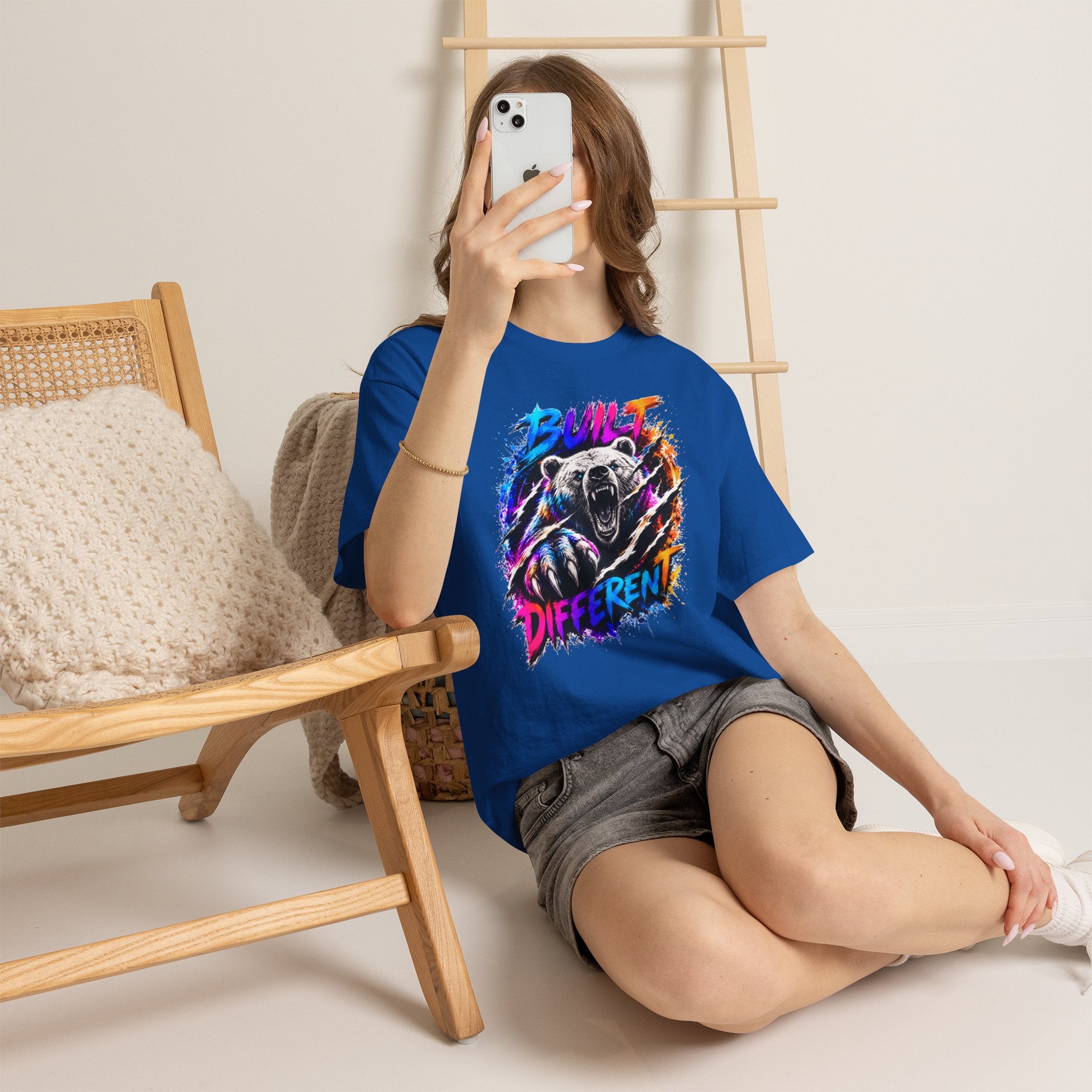 Built Different Bear T-Shirt — Bold Retro Grunge Graphic Tee