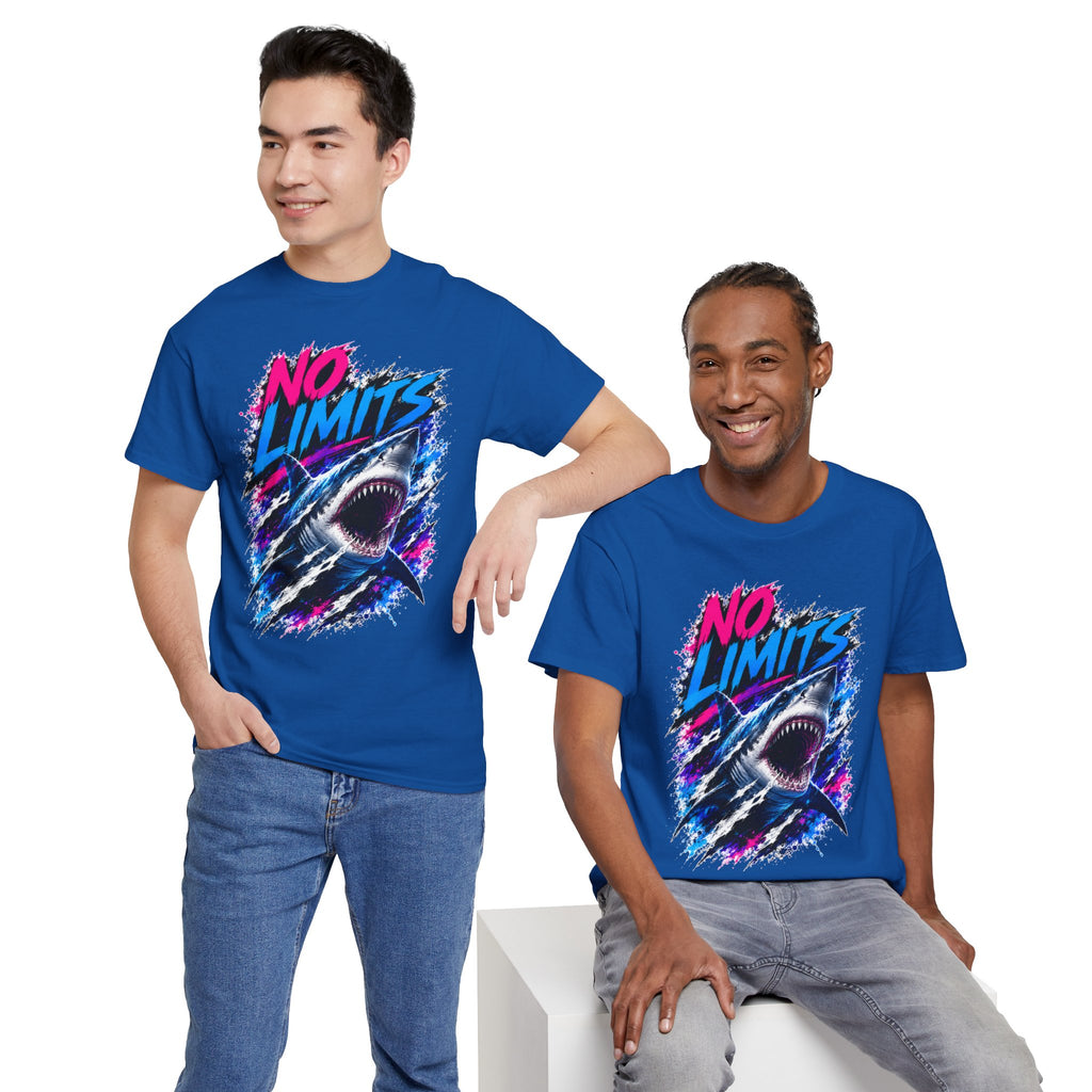 No Limits Shark T-Shirt | Great White Shark Graphic Tee | Unisex Streetwear Shirt | Ocean Lover Gift | Bold Shark Art Tee