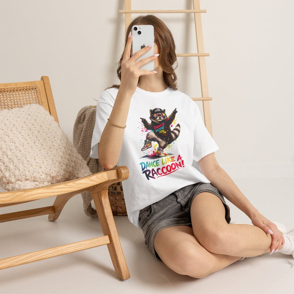 Dance Like a Raccoon T-Shirt — Cute Retro Raccoon Dance Graphic Tee