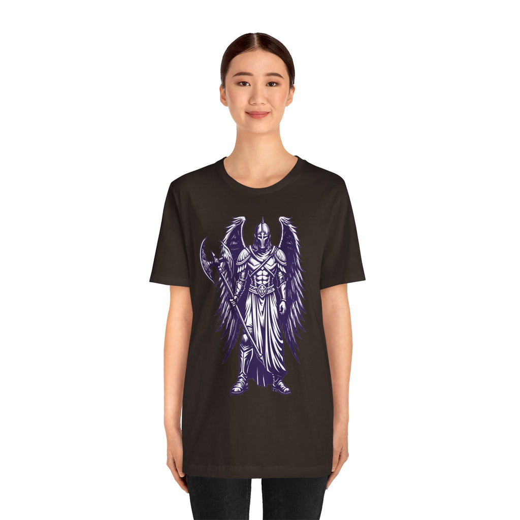 Fallen Angel Warrior T-Shirt | Gothic Fantasy Winged Knight Tee