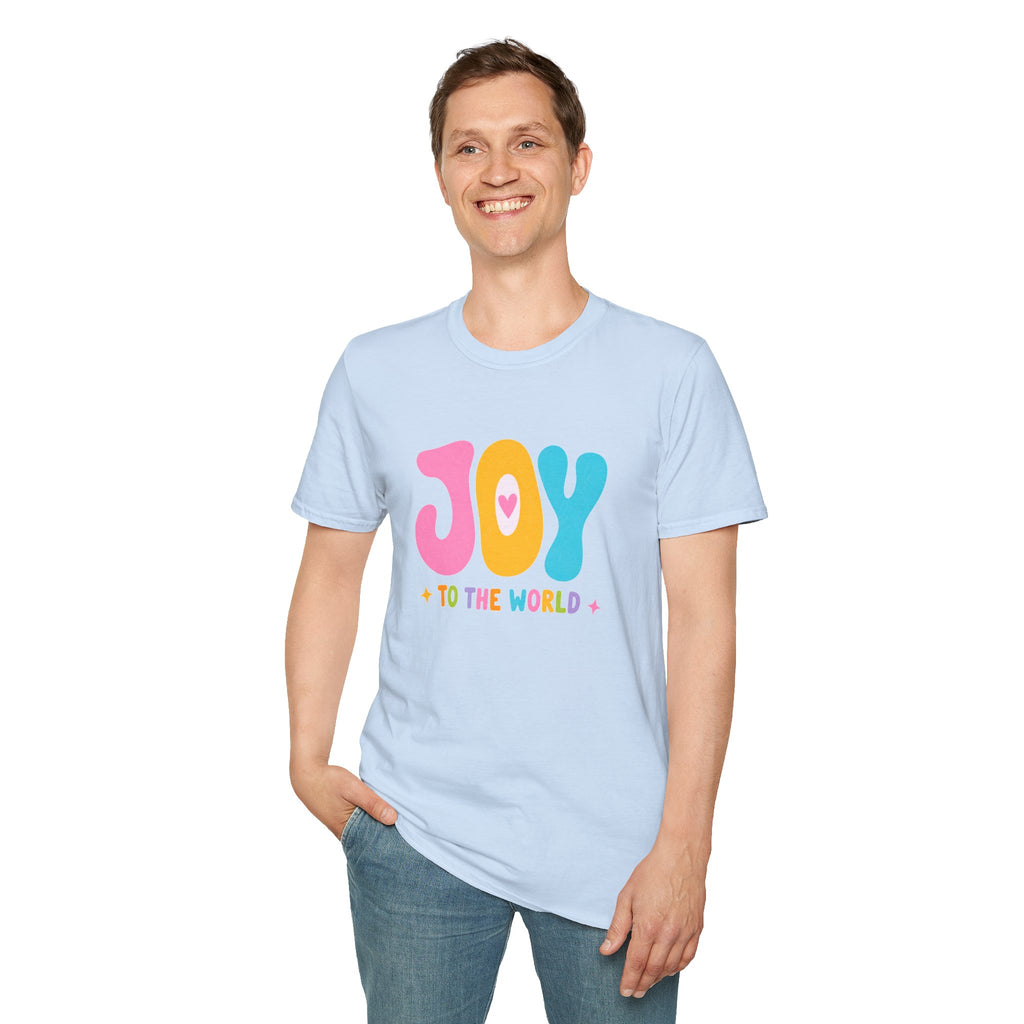 Joy to the World T-Shirt — Colorful Holiday Christmas Tee