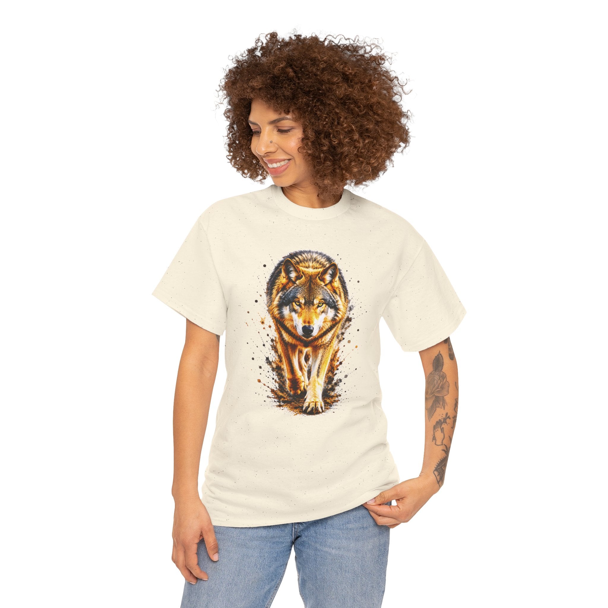 Wolf Graphic T-Shirt, Majestic Wolf Tee, Wildlife Animal Shirt, Unisex Nature Graphic Tee, Wolf Lover Gift, Forest Wolf Shirt