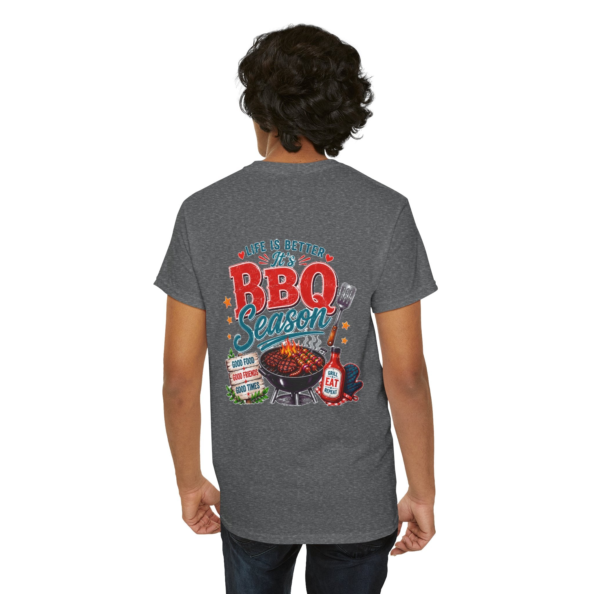 BBQ Season T-Shirt | Life Is Better It's BBQ Season Tee | Funny Grill Shirt | Summer Cookout Tee | Barbecue Lover Gift | Backyard BBQ Shirt