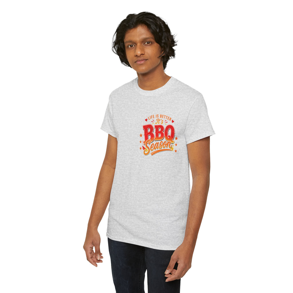 BBQ Season T-Shirt | Life Is Better It's BBQ Season Tee | Funny Grill Shirt | Summer Cookout Tee | Barbecue Lover Gift | Backyard BBQ Shirt