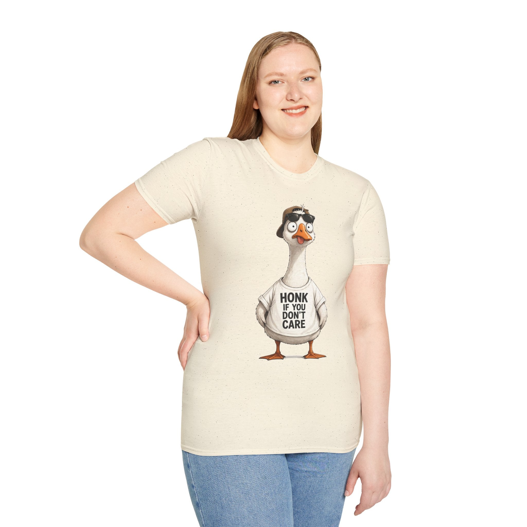 Funny Goose Shirt Honk If You Don’t Care T-Shirt Meme Graphic Tee Unisex Funny Animal Shirt Sarcastic Humor Gift Casual Tee