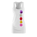 Floral Vertical Daisy Racerback Dress — Colorful Spring Flower Print